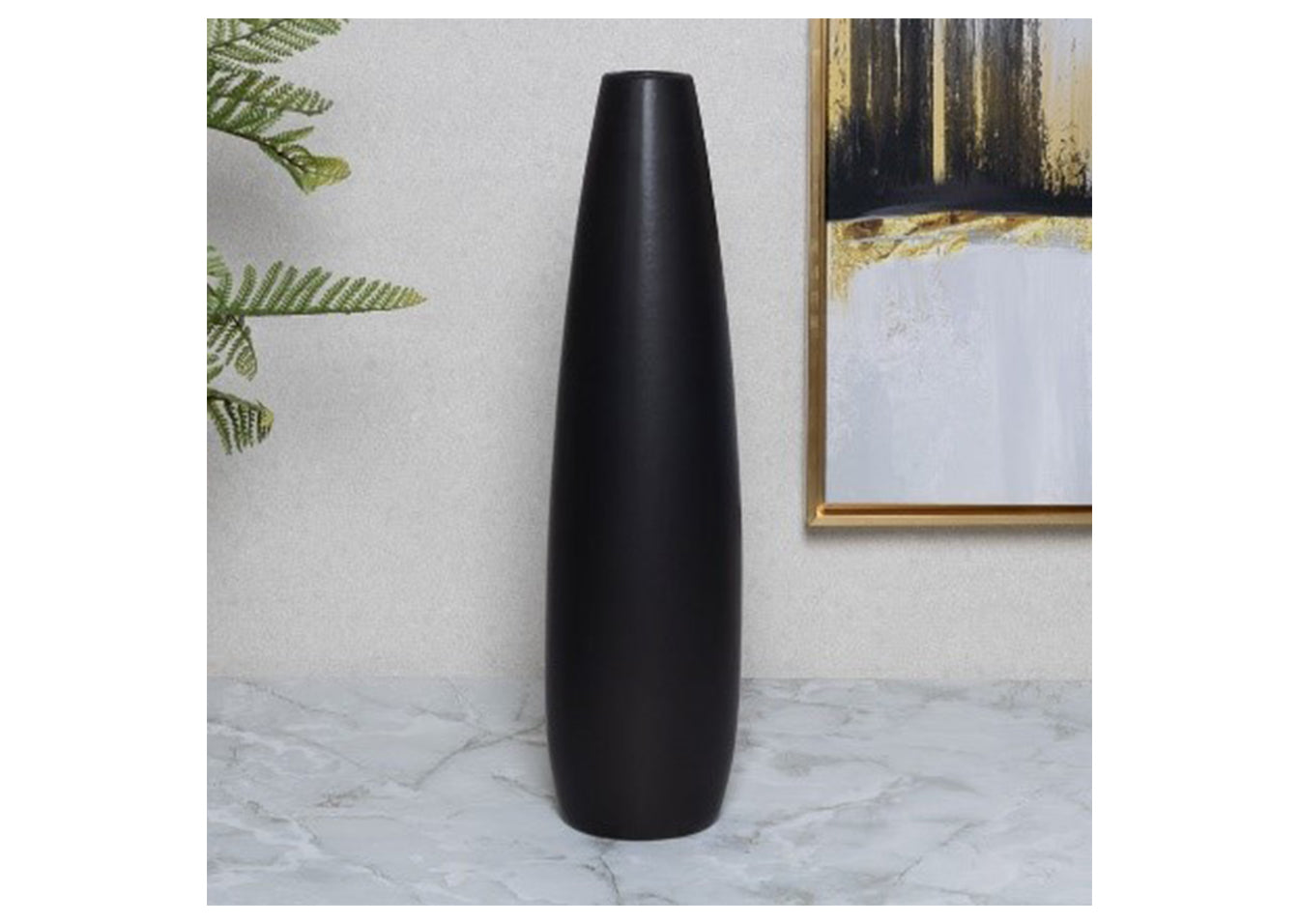 LONG  BLACK VASE