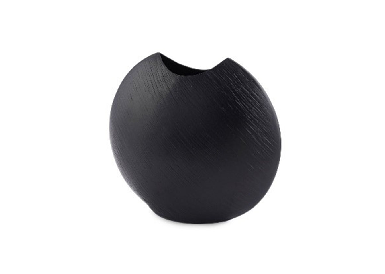 ROUND BLACK VASE