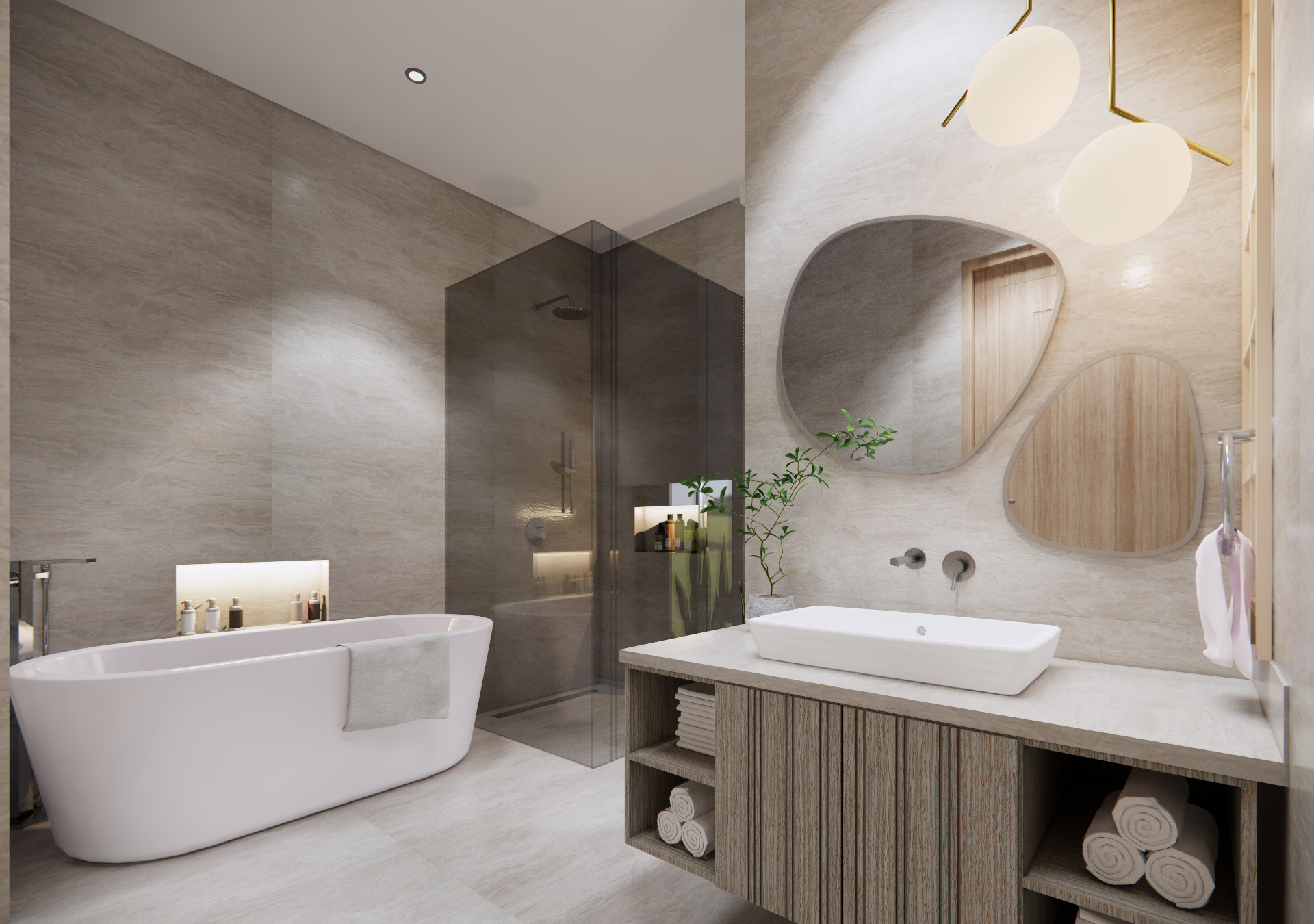 GF OFFICE BATHROOM GLASS PARTITION - Single