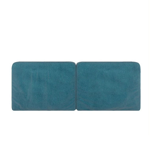 Headboard - in blue green velvet fabric