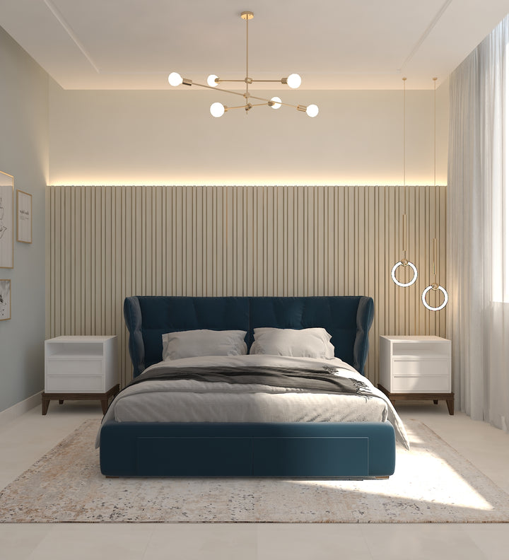 Headboard with deep stitching