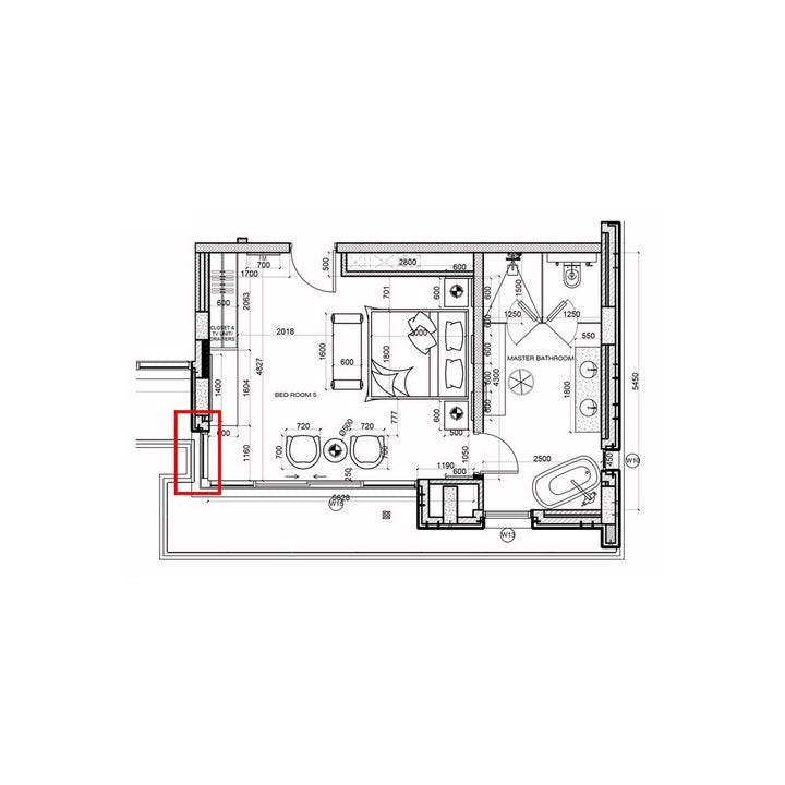 MASTER BEDROOM FF 05 - 3m x 1m