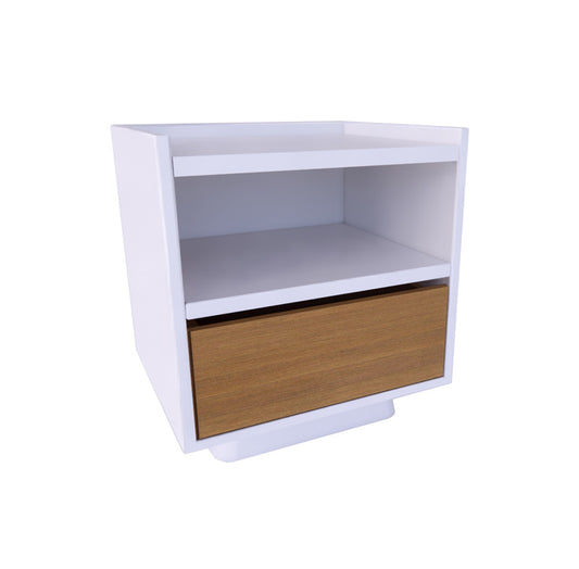 Drawer in anegre wood veneer